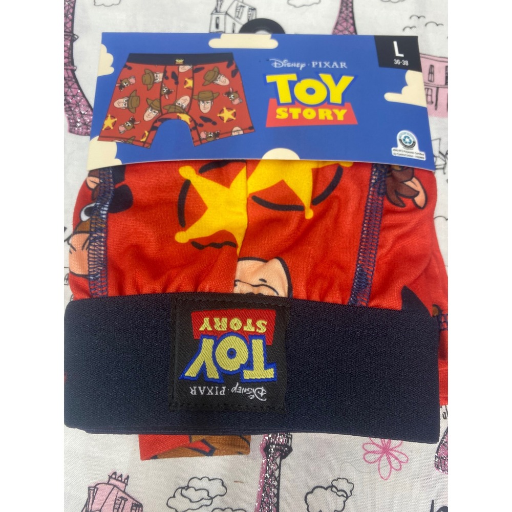 Disney Pixar Toy Story Woody Bullseye Mens Boxer Briefs Red Large 36-38 New